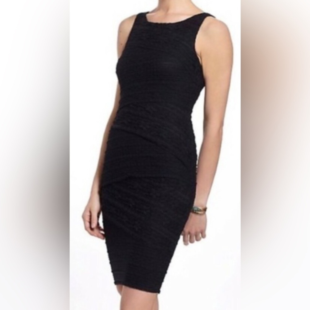 Little black Dress Anthropologie Bailey 44 Ines Column Lace Dress small